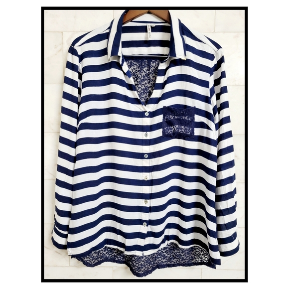 ✨️Chic Striped Button Down Shirt - Picture 3 of 9